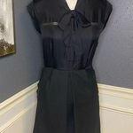 Sea NY Mixed Media Pussy Bow Button Down Dress Size 2 Photo 0