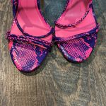 Giani Bernini Gianni‎ Bini Womens Kameela Snake Print Heels Strappy Leather Pink Purple 8.5 Photo 5