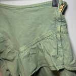MOTHER The Ruffle Mini Skirt in Loden Frost Green side zip Y2K size 24 Photo 4