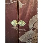 R & M Richards Brown Floral Velvet Button Front Tunic Top & Pants Set Women's 8P Photo 2