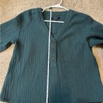 Madewell Lightspun Evert Top Midnight Green Size M Photo 9