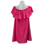 Likely Women's Pink Ruffle Off the Shoulder Mini Casual Shift Dress Size L Photo 2