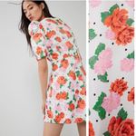 ZARA NWT  puff sleeve floral polka dot mini dress Photo 4