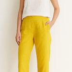 Kasper  Yellow Cropped Ankle Pants Photo 0