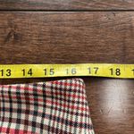 Akris Punto Beige Red Green Plaid Skirt Above knee Size 10 Pleats Designer NWOT Photo 6