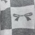 Sincerely Jules Gray Bow Checkered Sweatshirt Size XS Photo 5