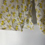Dylan  White Yellow Lemon Print Long Sleeve Blouse Small Photo 5
