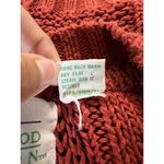 LITTLE WOOD GREEN Red/Orangeish Sweater Women Chunk Cable Knit Size Small VTG Photo 8