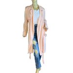NEW YORK & COMPANY BLUSH LIGHWEIGHT BELTED TRENCH COAT JACKET (L) Orange Size L Photo 4