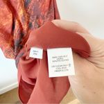 SABA 100% Silk Ruched Fitted Dress Sz 8 Red Photo 4