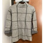 Tahari Women’s Grey Plaid Rolled Up Sleeves Sweater Size Medium New Without Tags Photo 0