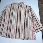 Apt. 9  Stretch Fit Striped Button Down Blouse Photo 2