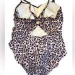 Aqua Green Womens UPF 50 Ring Back One Piece Lined Swimsuit ® Animal Print Sz 18 Photo 4