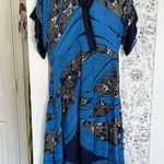 Warme daize wavy blue tiered midi dress Photo 1