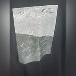 Darkwin Black Sheer Dress Silver Sequin Front Mesh Sleeve & Hem Size XL Turkey Photo 2