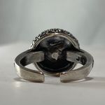 Handcrafted sparkly ring made with Swarovski crystal adjustable fit Silver Photo 4