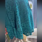 Pear culture Lace ruffle trim sparkly babydoll prom dress Green Photo 8