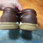 Sperry Top Sided Intrepid Dark Brown Leather and Blue Plaid Shoes size 8 Photo 3