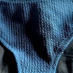 J.Crew  Textured Navy Blue Bikini Bottom Size Large Photo 2