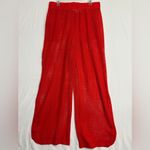 Haute Hippie Pants Womens L Red Open Knit Wide Leg Cover Up Boho Festival Beach Photo 4