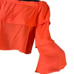 Chloe & Katie Ruffle Off The Shoulder Top Orange Size XS Photo 3