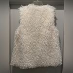 Cali Style U.S.A. Boho Cream Ivory White Fuzzy Faux Shearling Fur Vest Photo 4