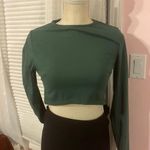 Cotton On Long Sleeve Green Crop Top Photo 0