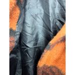 Asos Womens Brushed Coat Brown Orange‎ Striped Buttons Pocket Flaps Collar 12 Photo 2