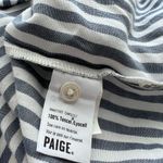 Paige  Blouse AVERY Button Down Shirt Stripes Navy White Short Sleeves L Photo 5