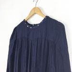 Scotch & Soda Maison  Long-Sleeve Mini Flounce Dress Small Navy Blue Denim Photo 8