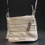 Nine West metallic gold vegan faux leather crossbody bag purse Photo 0