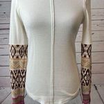 We The Free People Thermal Knit Shirt size Small Womens Sweater Waffle Boho Cuff Photo 0