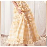 Storia  Sunny Days Tiered Layered Plaid‎ Ruffle Smocked Maxi Dress NWT Sz M Photo 4