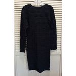 Tees By Tina Bodycon Midi Dress Black Long Sleeve Scoop Neck Size OS NWT Photo 3