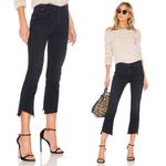 MOTHER Denim MOTHER • The Insider Crop Two Step Fray jeans ankle Not Guilty black flare Photo 2