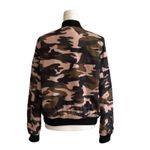 Miss London Jacket Pink Olive Black Quilted Camouflage Bomber Jacket Coat Large Photo 4
