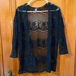 Vanity Collection Vanity, black lace cardigan, size small. Photo 0