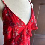 KEEPSAKE the Label | Red Floral Heart and Soul Ruffle Midi Slip Dress | Large Photo 3