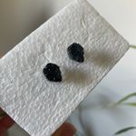 Kendra Scott Black Druzy Stud Earrings Sparkle Gemstone Statement Boho Chic Goth Photo 6