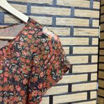 Sundance  Orange Floral Silk Dress Size 6P Photo 4