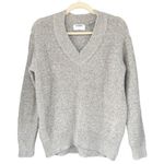 Old Navy T7  Speckled V Neck Sweater Women's Size S Light Gray Multi Color Knit Photo 0