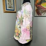 Parrots Birds Y2K Style AOP 3/4 Sleeve Top Rhinestones Size XL Pink Photo 4