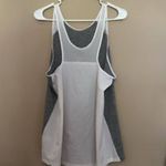 Avia  Women’s White Gray Block Stretch Lightweight Athletic Tank Top‎ Medium Photo 1