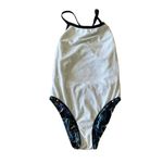 TYR Durafast Lined Blue Black White Floral Racerback Performance Girls Women’s S Photo 5