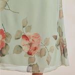 Rihoas Green Floral Elastic Waist Straight Midi Skirt Size M Photo 1