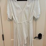 William B White Puff Sleeve V-Neck Mini Sundress Photo 0