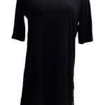 Johnny Was  4 Love & Liberty Small Top Blouse Embroidered Black Boho Short Sleeve Photo 0