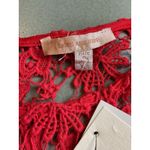 Skies Are Blue Skies Are Blue Lace Mini Dress Womens XL Red Crochet Sleeveless Summer Short Photo 4