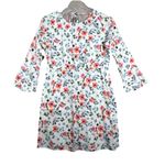 Loft  Dress Womens‎ 10 White Pink Blue Floral Office Boho Bohemian Peasant Preppy Photo 1