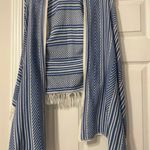Say What? Say What Open Kimono Cardigan Sweater Fringe Chevron is a size Small. Photo 0